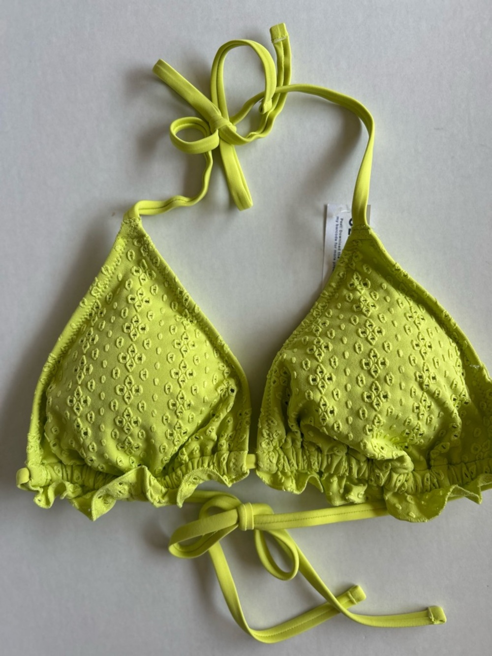 Old Navy Lime Green Triangle Bikini Top Size M